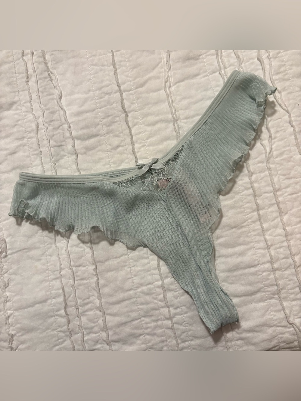 Victoria’s Secret ruffle lace bride thong panty